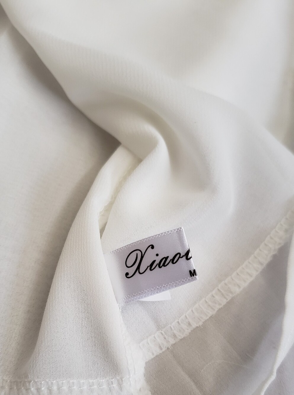 Sheer White Ruffle Blouse - Picture 9 of 12